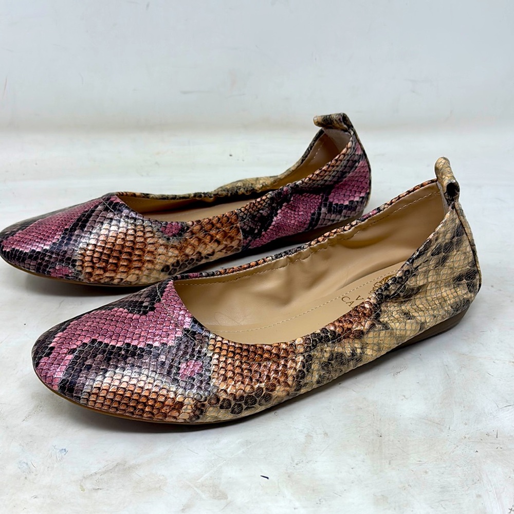 Vince Camaro Etheda snake print colorful leather flats women’s size 7